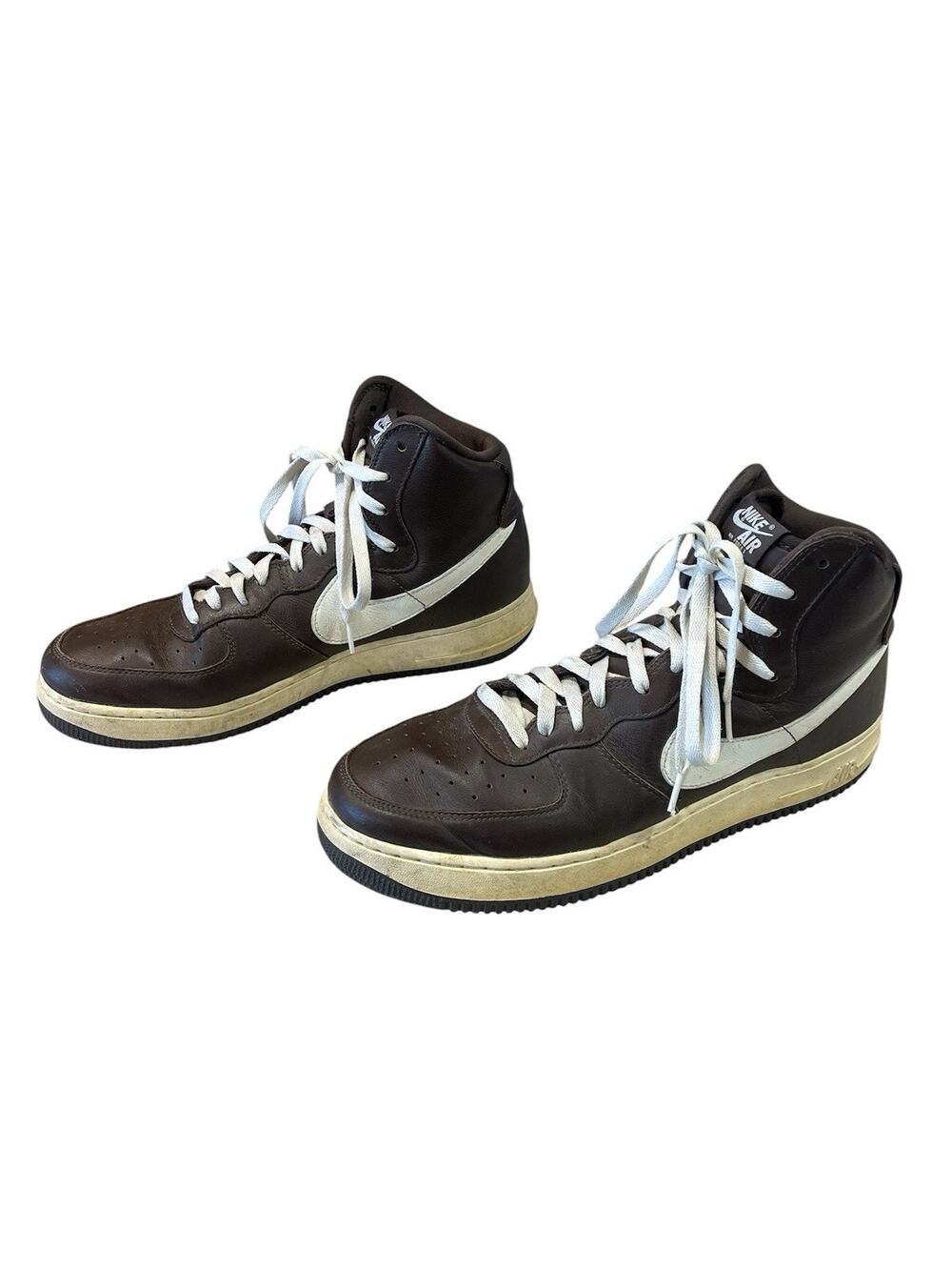 Nike Air Force 1 High Retro QS Brown White Men’s Size 13 Basketball Sneakers